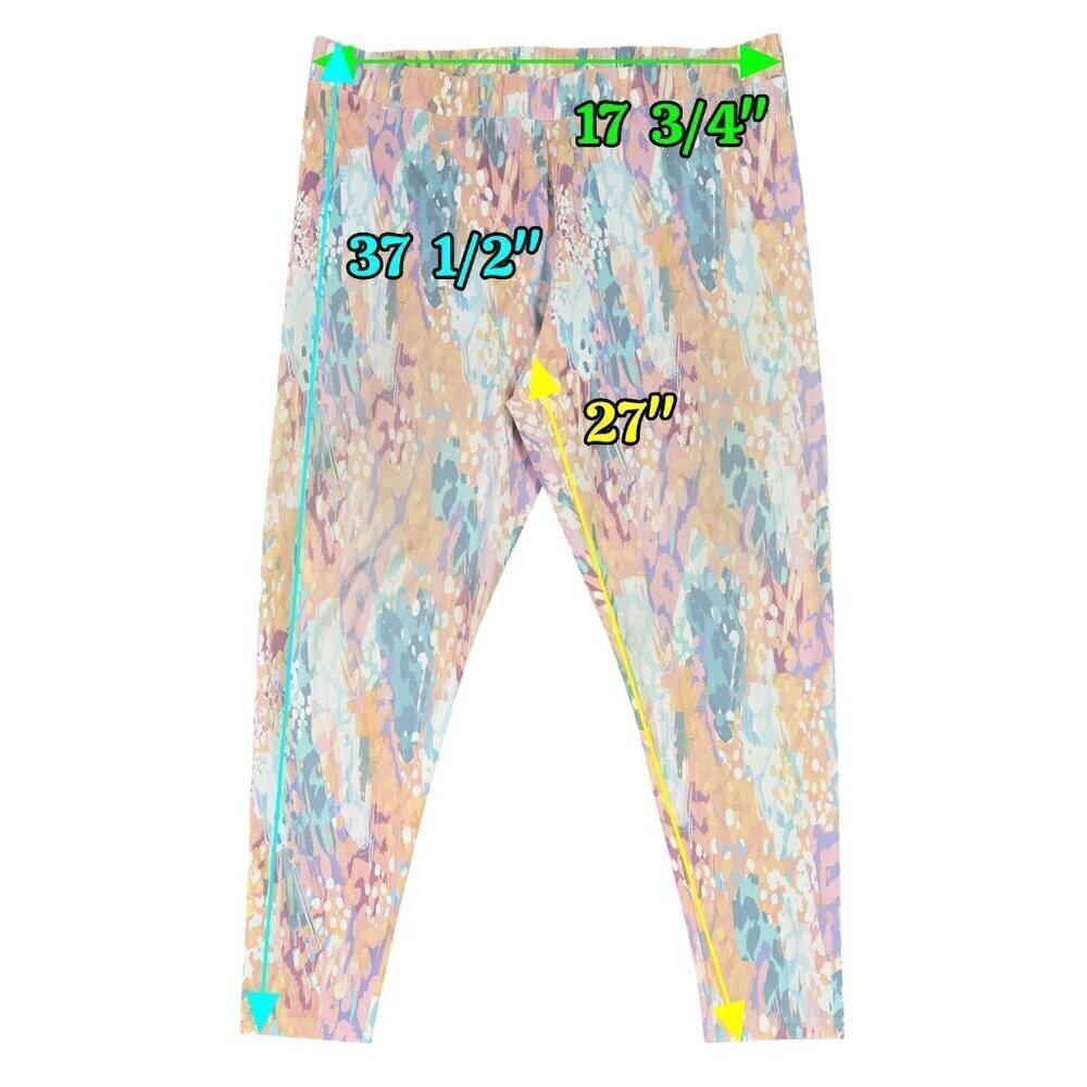 Soft Surroundings Have to Have Multicolor Paint Splatter Leggings Colorful - Picture 2 of 10